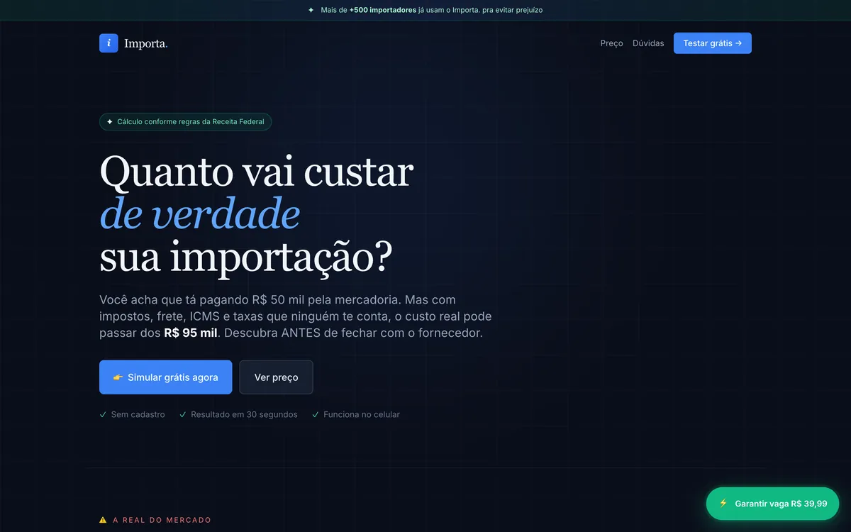 Importa: Importação · Brasil